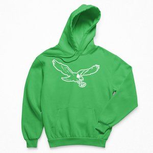 NEW Philadelphia Eagles 1948 Big Logo Fleece Pullover Hoodie GREEN